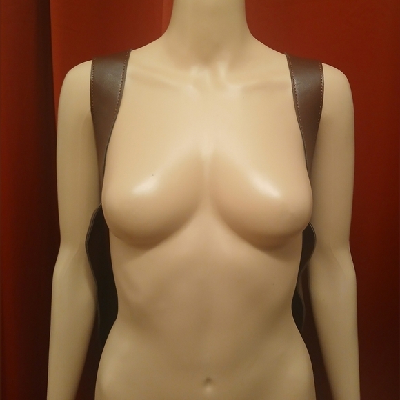 Rugged Vintage Leather Backpack - Oil-WaxedPU, Waterproof Daypack Unisex - Picture 3 of 8